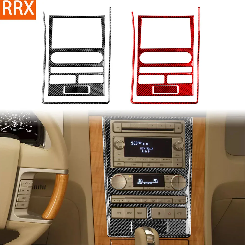 

Для Lincoln Navigator 2007-2014 наклейка из настоящего углеродного волокна навигационная панель радиоуправления автомобиля внутри декоративные аксессуары