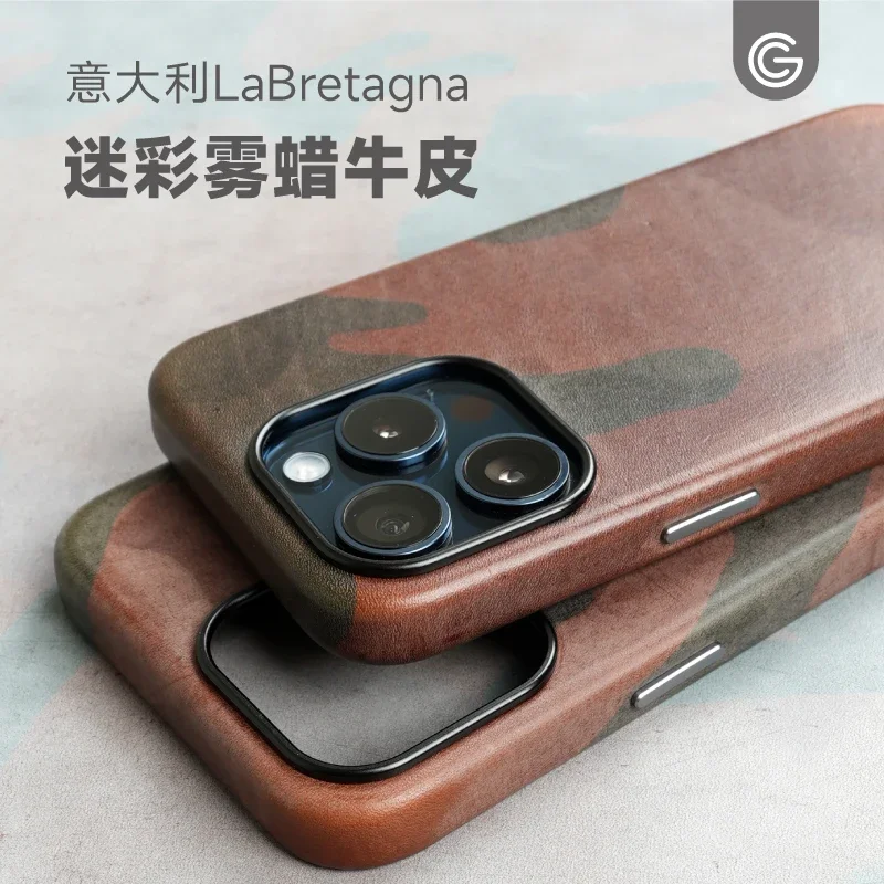 GWW Leather Case Cover iPhone16promax Case Magsafe Magnetic Wireless Charging iPhone15ProMAX Cover Custom Anti-drop Gifts