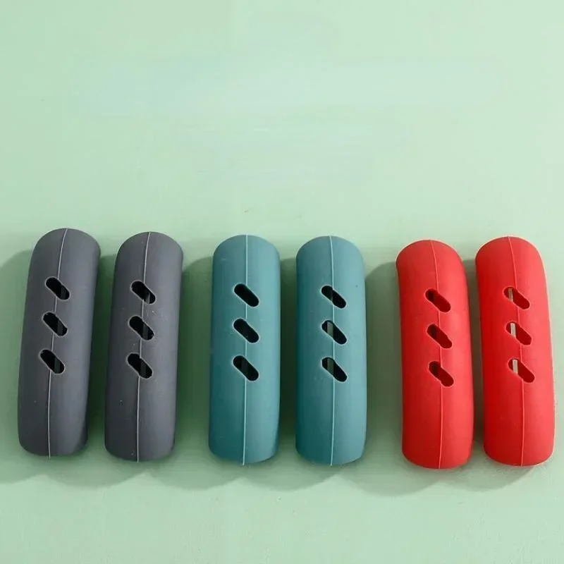 2/8Pcs Heat Resistant Silicone Pan Handle Covers Non Slip Pot Ear Clip Holder Casserole Steamer Kitchen Gadget Tools view 4