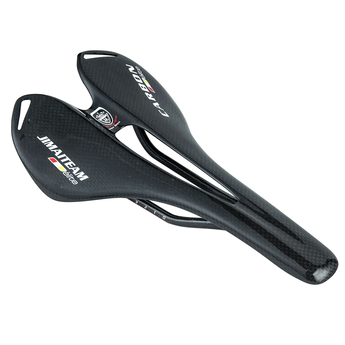 

New JIMAITEAM full carbon fiber saddle for mountain and road bikes, with color logo