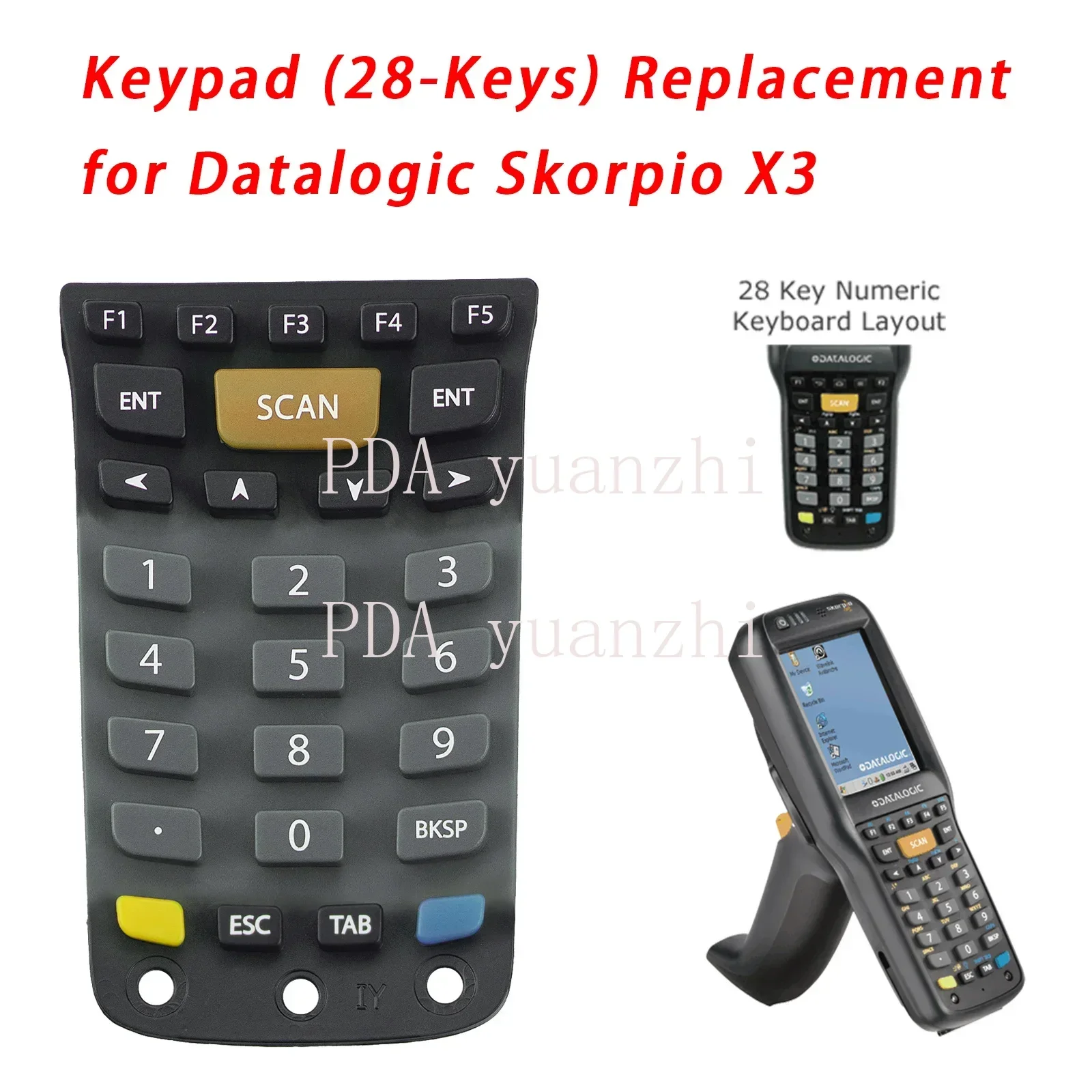 for Datalogic Skorpio X3 28-Keys Keypad