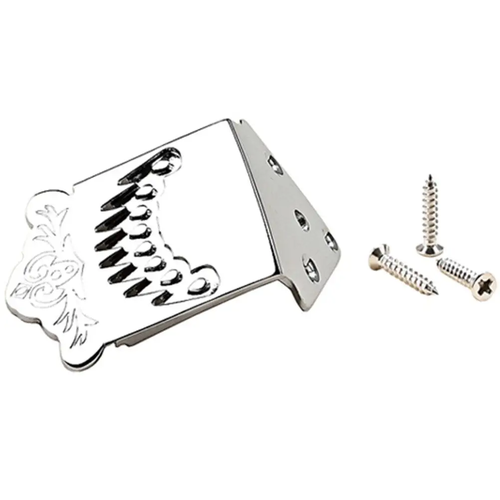 

2pcs Silver Metal Mandolin Tailpiece Arrow Pulling Plate Replacement Cast Cover Triangle Bridge 8 String Guitar Part Accessory