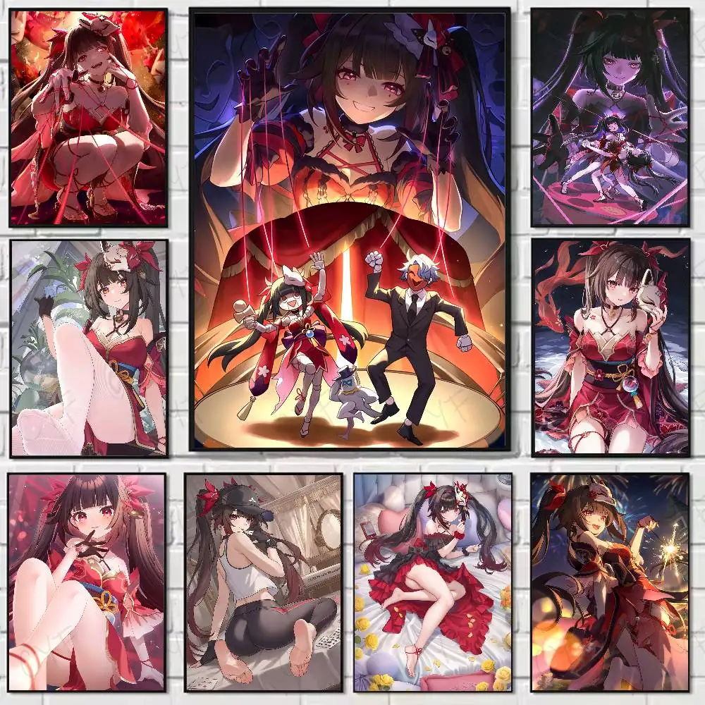 

Game Honkai Star Rail Sparkle Poster Sticker Vintage Movie Posters Print Waterproof Wall Art For Living Room Bedroom Home Decor