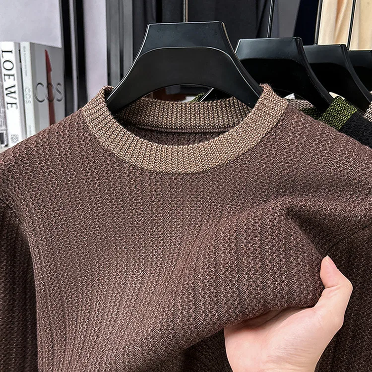 

Men's Faionable Casual Thiened round Ne Knitted Sweater Warm Base Layer irt for Autumn Winter Polyester Acrylic Nylon