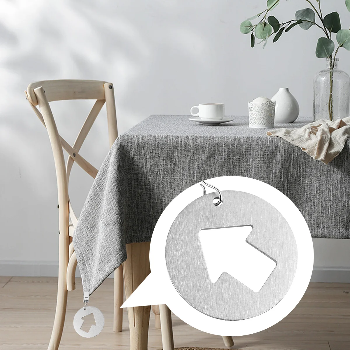 

4Pcs Stainless Steel Table Skirt Clips Windproof Table Cloth Holders Portable for Wedding Picnic Party Camping