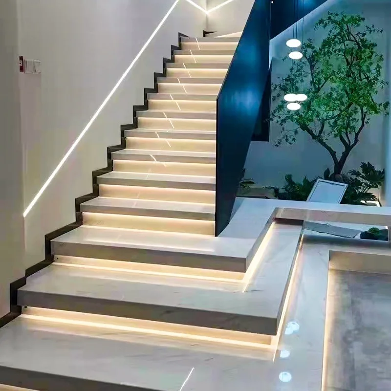 15 Steps to 28 Steps Whittle Application Control Smart Motion Sensor Light Emitting Diode Stair Light Kit Embedded Stair Light