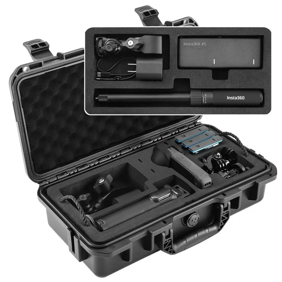 Hard Case Compatible with Insta360 X5 Insta360 X4 Action Camera and Accessories, Travel Carrying Bag for Selfie Sticks, Batterie