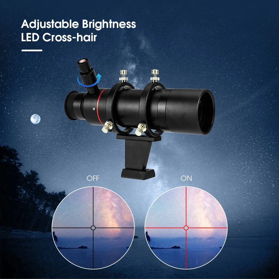 SVBONY Telescopio astronómico SV208 con imagen correcta iluminada de 8x50