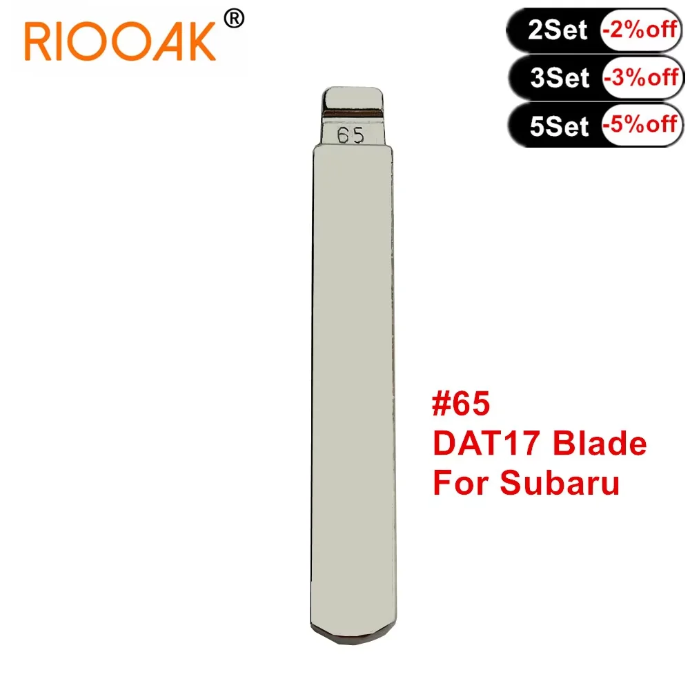 10Pcs #65 DAT17 Left Metal Uncut Flip Key Blade Compatible KD VVDI Replacement Blank For Subaru Car Remote Key