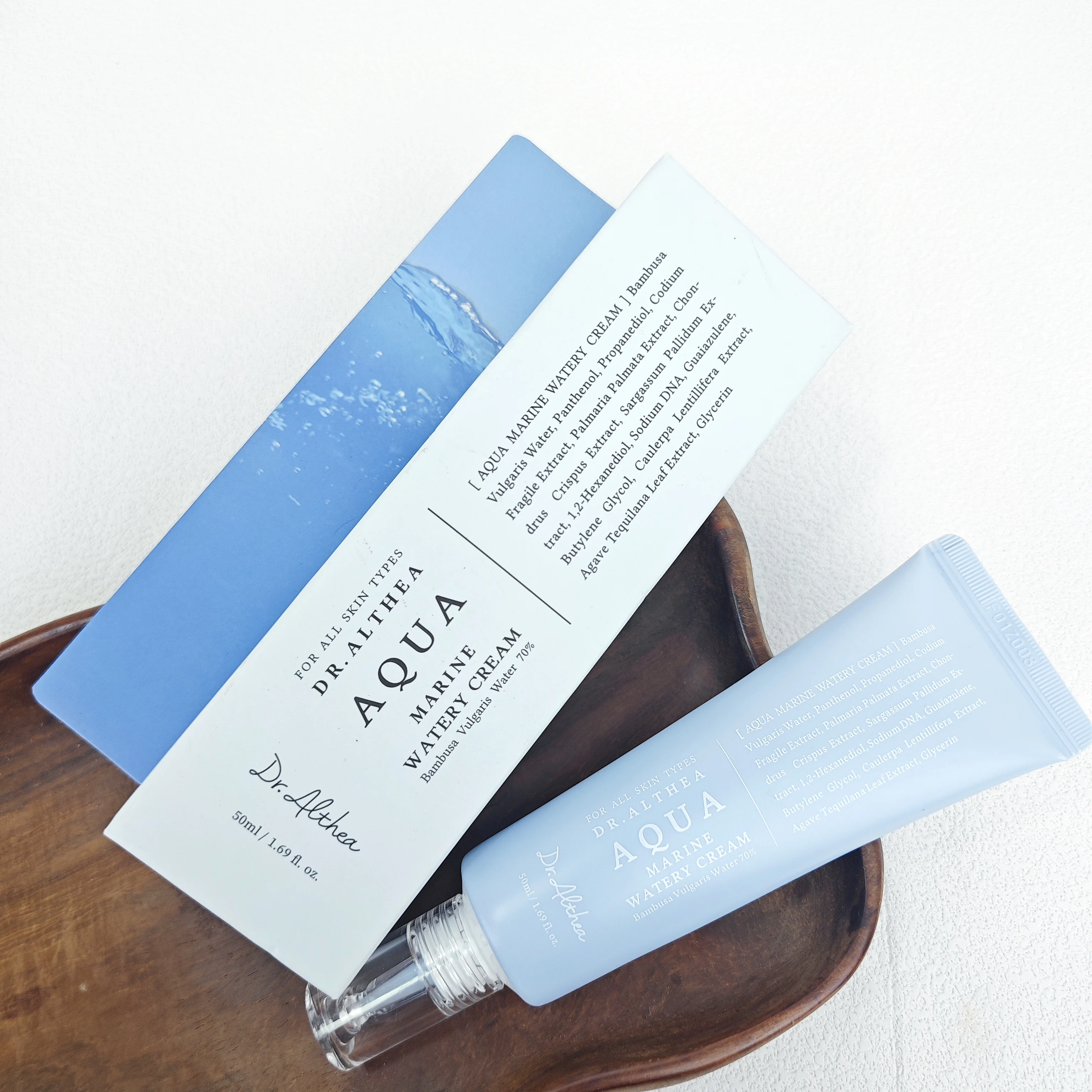 Dr.Althea Aqua Marine Watery Cream Advanced 50ml Korean Lightweight Facial Moisturizer Deep Hydration Marine Extracts Soothing N