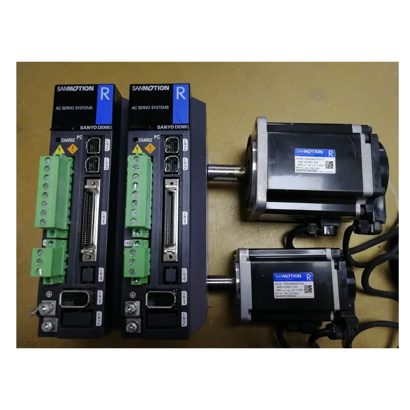Original Sanyo RS2A03A0AL0WA0 R2AA06040FXH00 Servo Drive & Motor