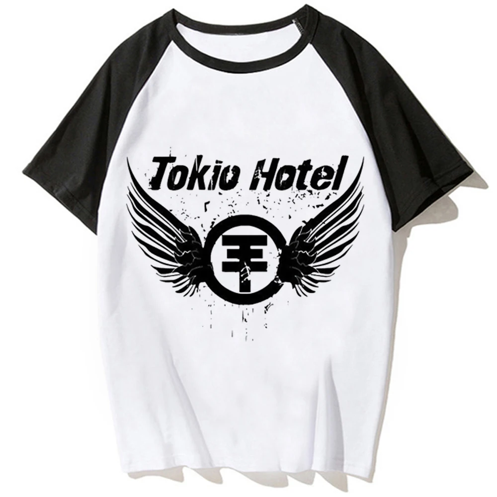 Women\'s Tokio Hotel Camisetas, Anime Comic Manga Tee, Girl manga 2000s Roupas