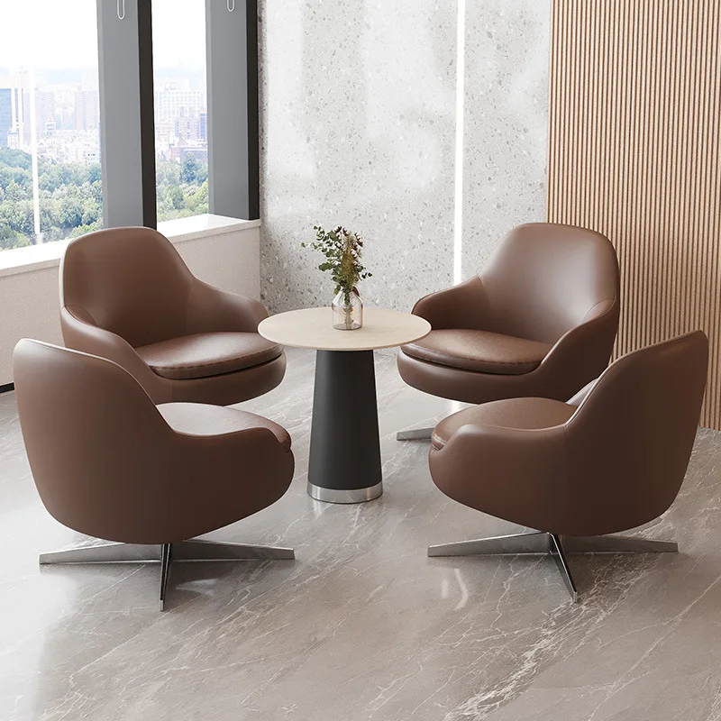 Modern hotel lobby leisure tables and chairs office reception sofa chair beauty salon rotating single chair negotiation sofa