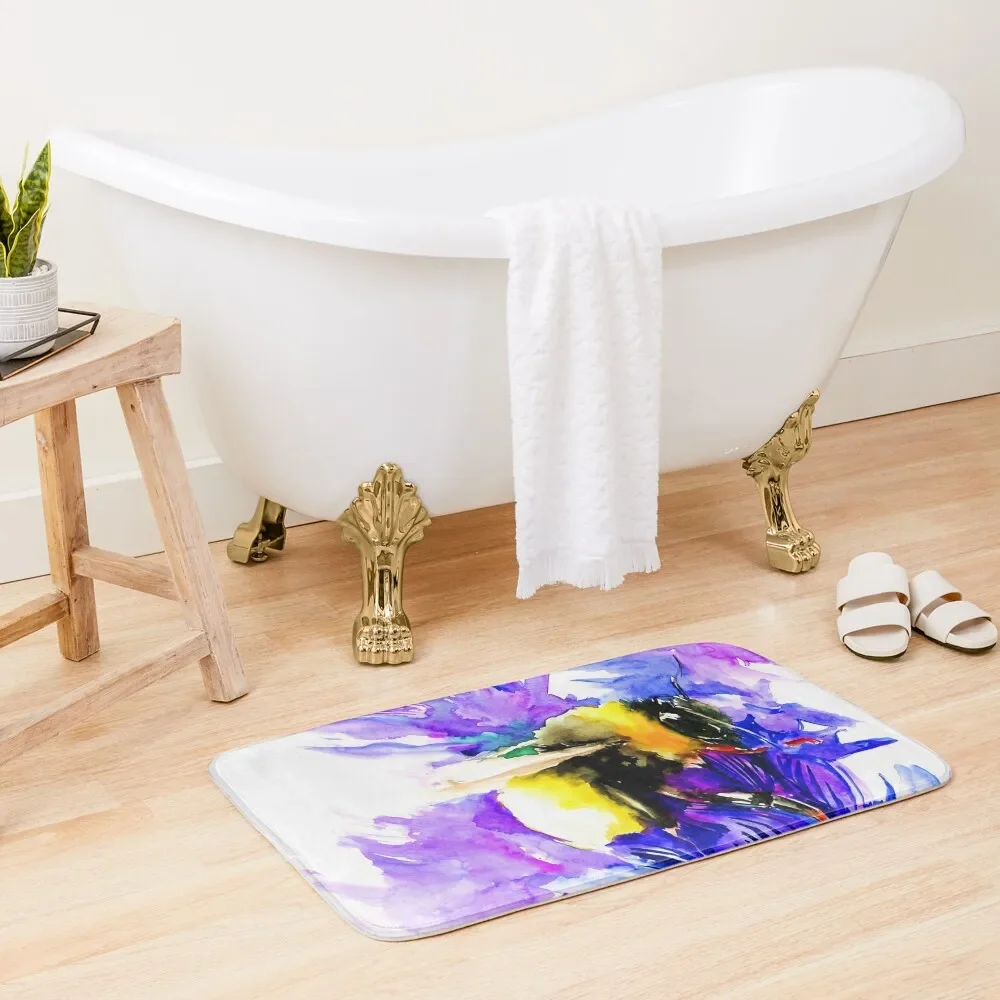 

Bee Lavander Flower Bath Mat Anti-Slip Carpet Entrance Carpet Floors For Bathroom Carpets For The Bathroom Mat