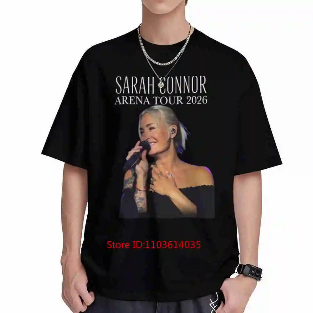 Sarah Connor 2026 Open Air Edgy Short Sleeve Tee 100% Cotton T-Shirt