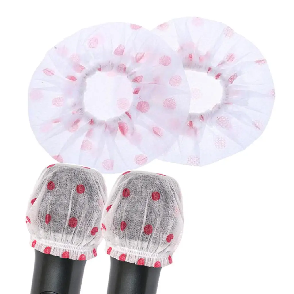 200pcs Disposable Non-woven Microphone Covers Windscreen Mic for KTV Karaoke Supplies Accessories