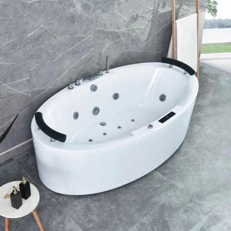 

STLFNew Bathtub Fashionable Durable Outdoor Acrylic Whirlpool Freestanding White Hot Tub Spa Bath Walk in Tubs Whirlpool Bathtub