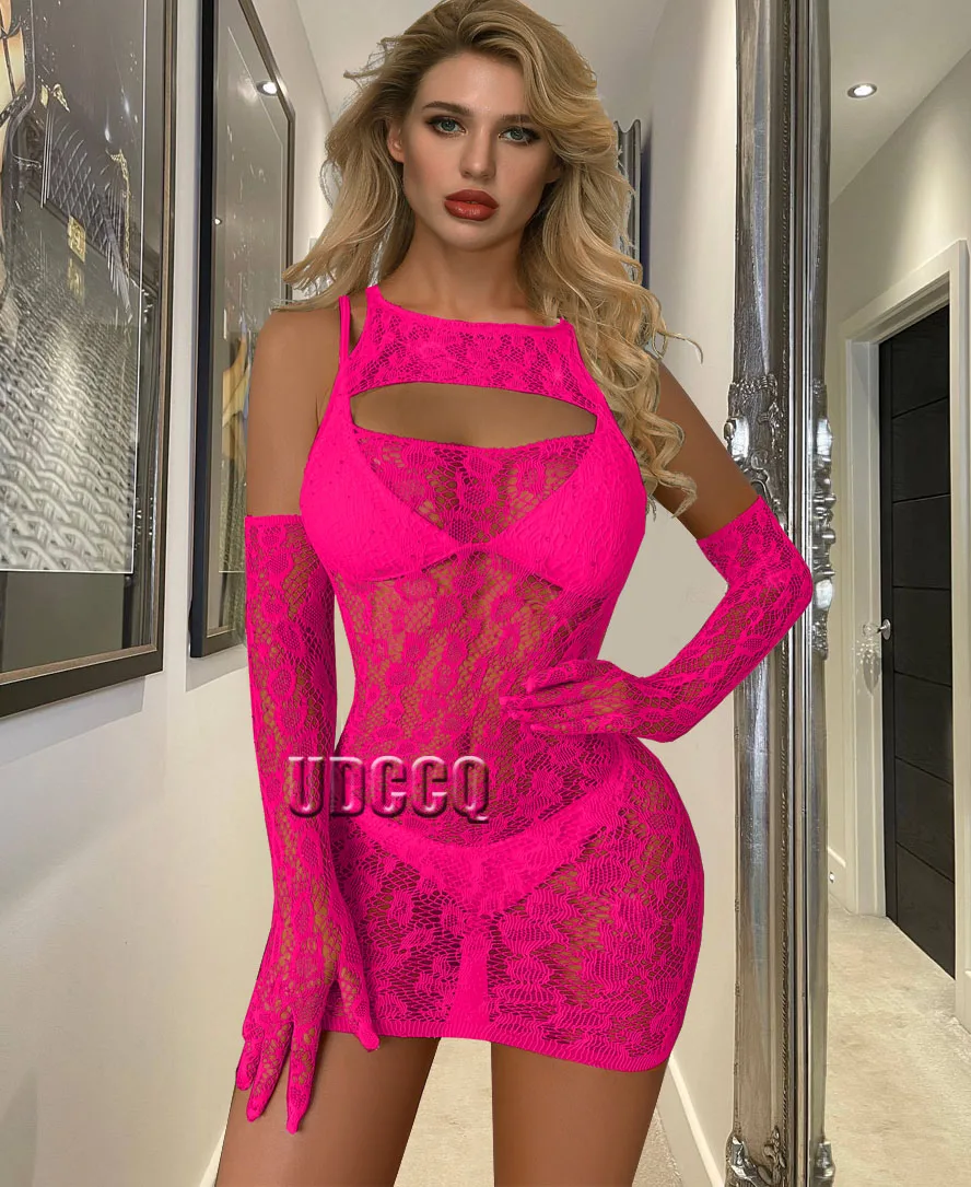 lingerie women sexy Leopard Babydoll Underwear Chemises Catsui exotic apparelt costumes sexy dress for sex langerie+glove