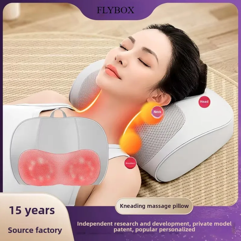 

Shoulder and Neck Massage Instrument Heating Waist Massage Pillow Multi-functional Back Hot Compress Cervical Pillow