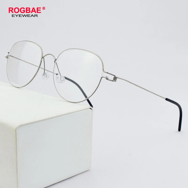 

Elliptical Glasses Frame Men Women Korea Eyeglass Frames Titanium Brand Eyewear Retro Ultralight Eyeglasses Business Spectacles