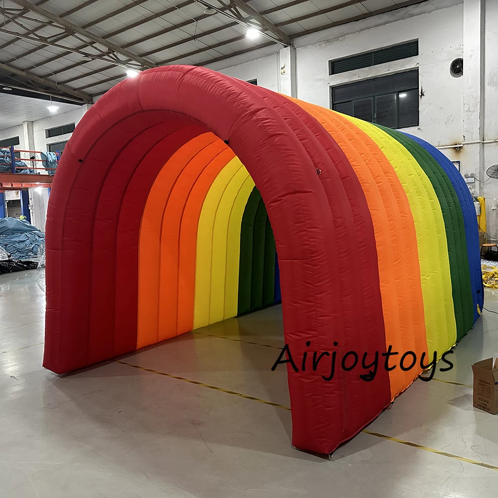Entrada de túnel deportivo de túnel inflable con soplador, tienda de túnel inflable para promoción de exposición de eventos publicitarios de negocios