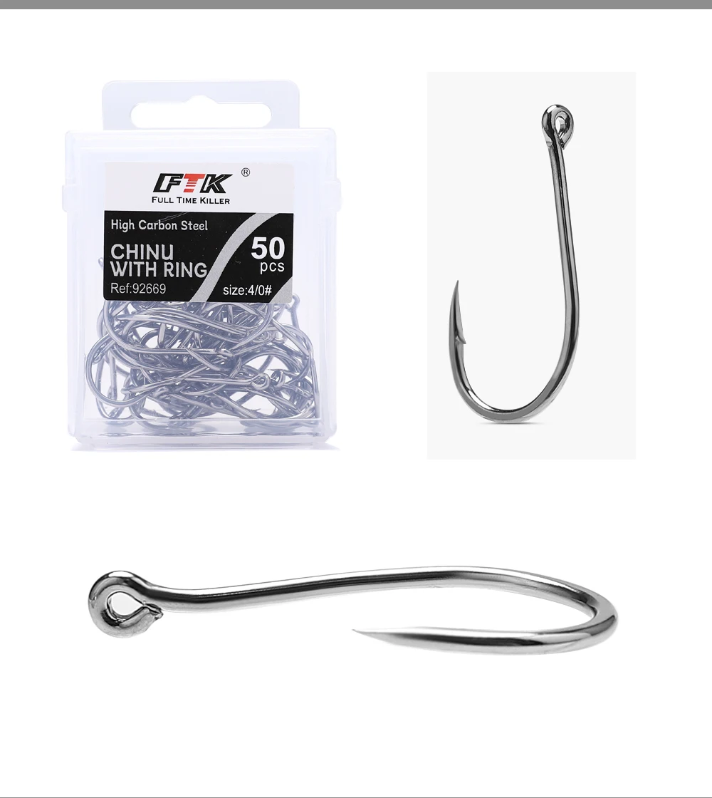 FTK 50/100PCS Angelhaken Jig Kopf Angelhaken Süßwasser Angelhaken Karpfen Angeln Teich Carpe Fisch Tackle Zubehör – Detail 10