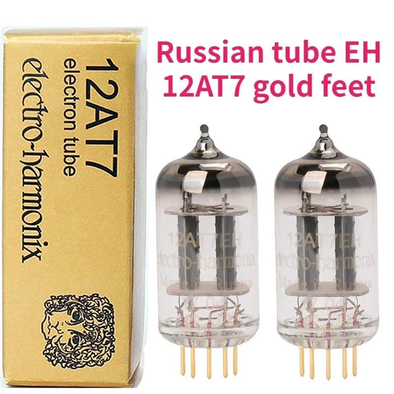 12AT7 EH Gold Foot Brand New Russian Vacuum Tube Factory Precision Paired HIFI Audio Power Amplifier Speaker Tube Preamplifier