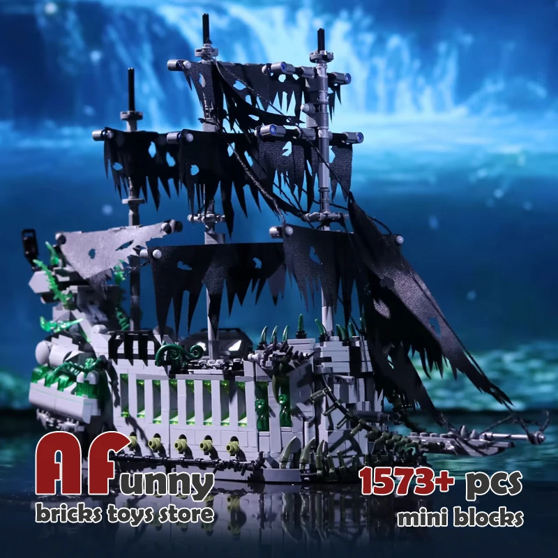 

Креативный конструктор Ghost Ship: мини-блоки, головоломка, игрушки, набор для сборки парусника, 3D-модель лодки, подарок на день рождения для взрослых, DIY