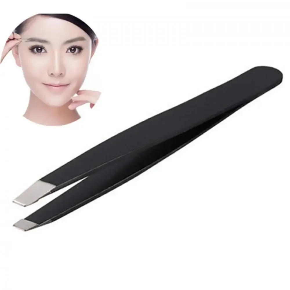 Lady Beauty Slant Stainless Steel Makeup Tools Hair Removal Eyebrow Tweezer