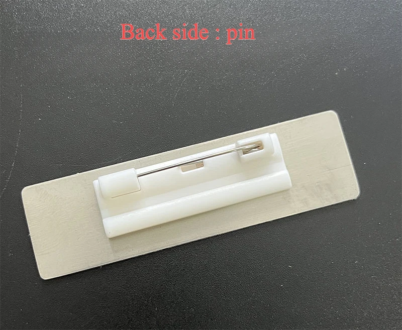 7*2cm stainless steel name tag with brushed finish blank material beauty salon employee ID tag wholesale