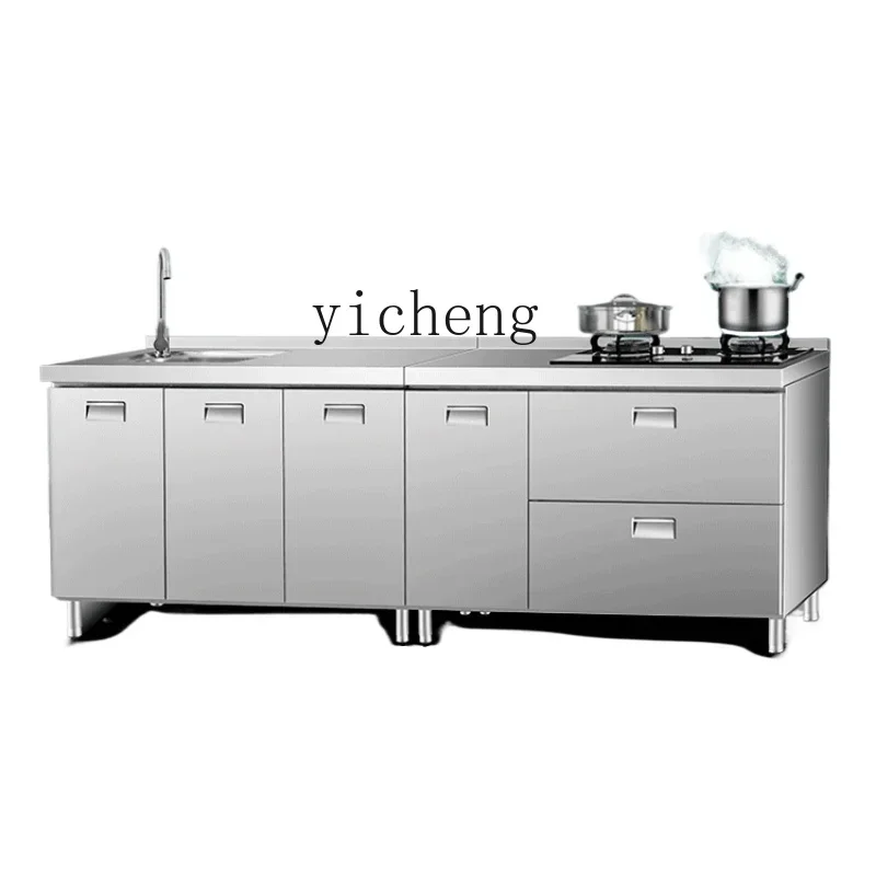 ZF Stainless Steel Integrated Cabinet Customized Drawer Kitchen Sink Integrated Kitchen Cabinet