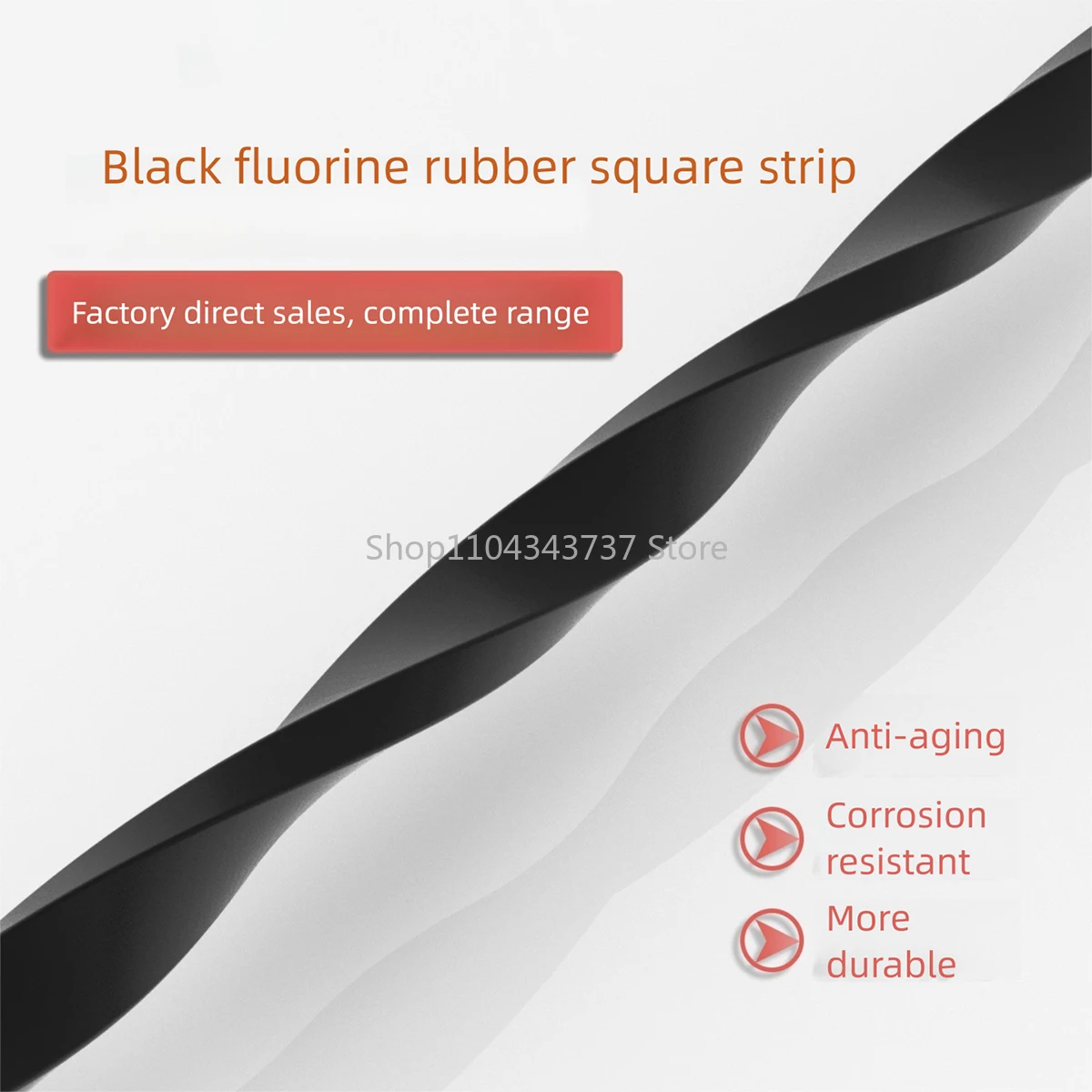 

Fluorine Rubber Strip / Fluoroelastomer Strip - Acid & Alkali Resistant Oil Resistant Square Shape For Industrial Sealing