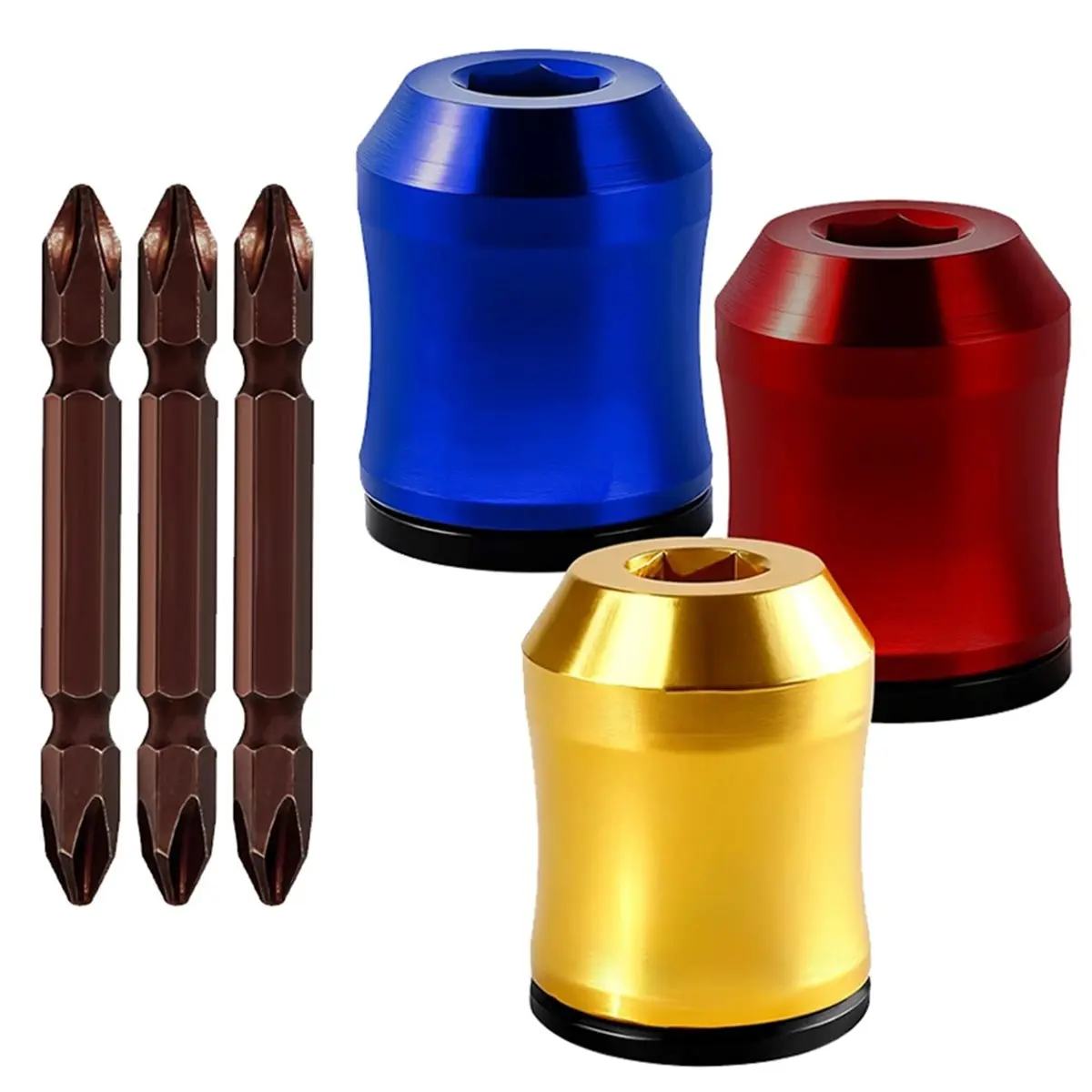 A566K 3Pcs Magnetic Ring & 3Pcs PH2 Bit Set, 1/4