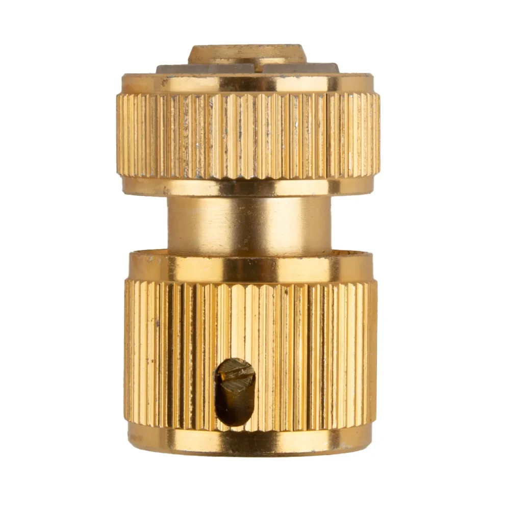 

1pc Garden Hose Thread Quick Connector Watering Adapter Copper Plated Drip Irrigation Tool For 1/2inc Female Male Hose Connector