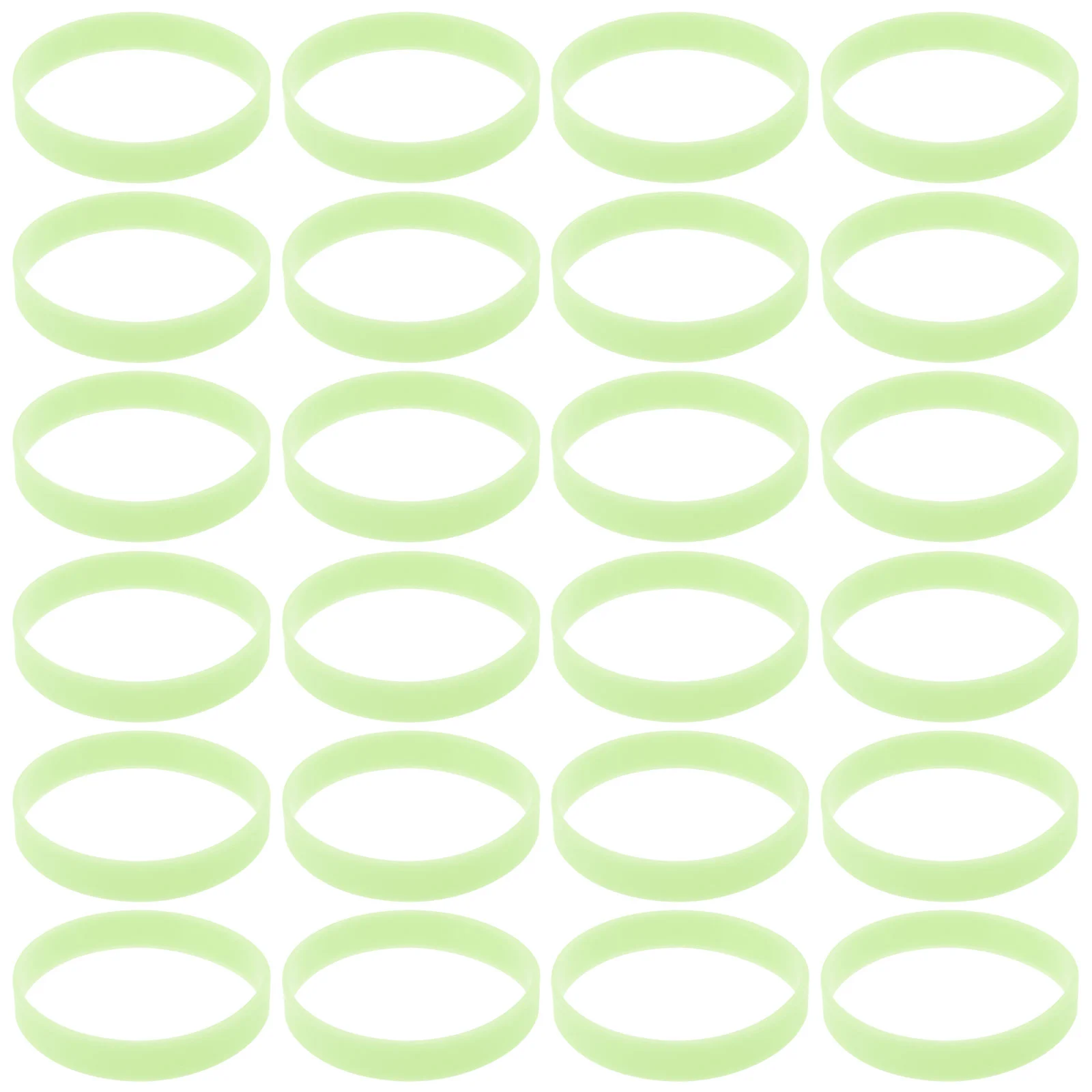 100 Pcs Glow Sticks Luminous Silicone Bracelet Night Running Wristband The Dark Bracelets Halloween Part Favors Green Child