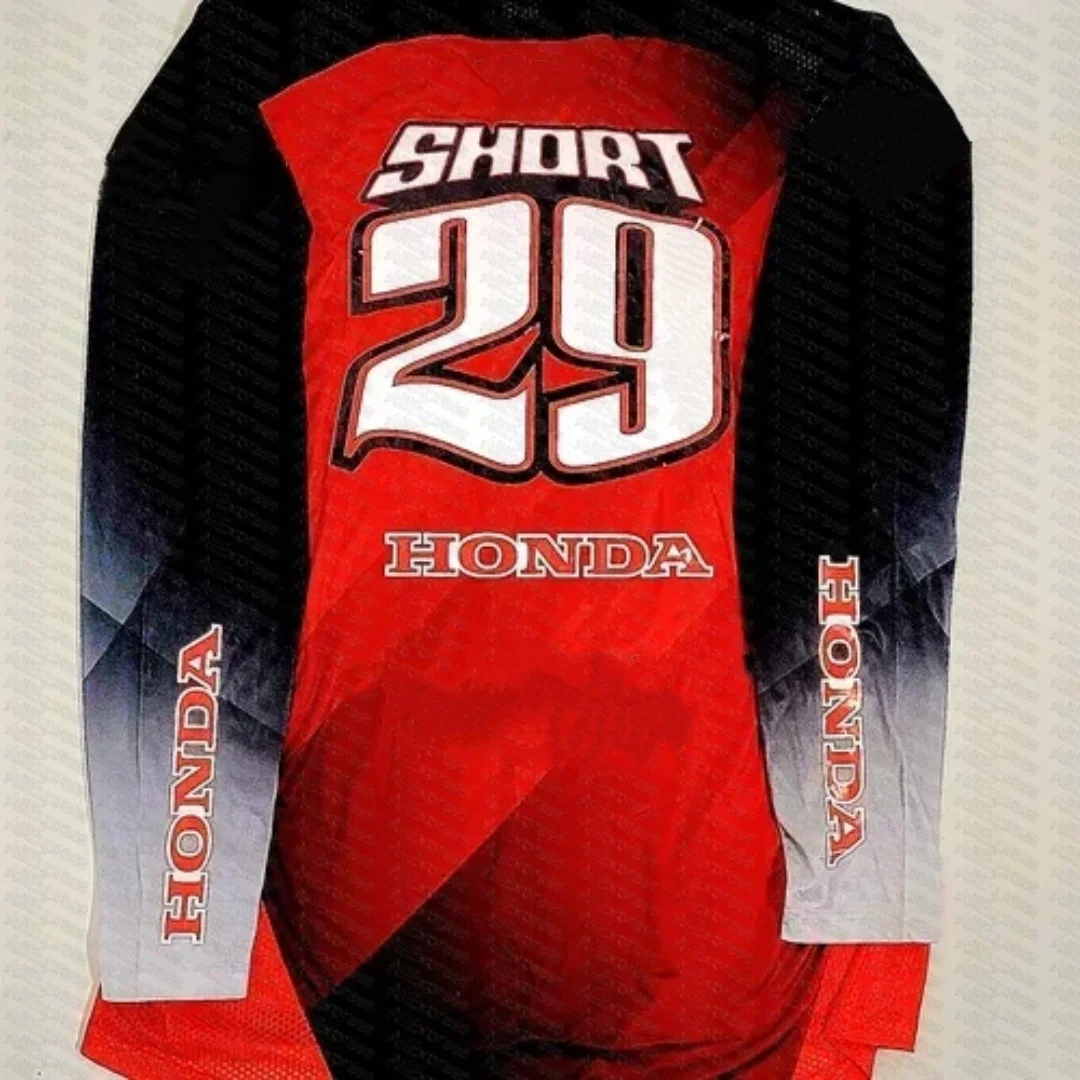 

Джерси для внедорожного мотоцикла Honda 2025 года Mountain # 29 Винтажная футболка с длинными рукавами, верхняя повседневная быстросохнущая дышащая одежда