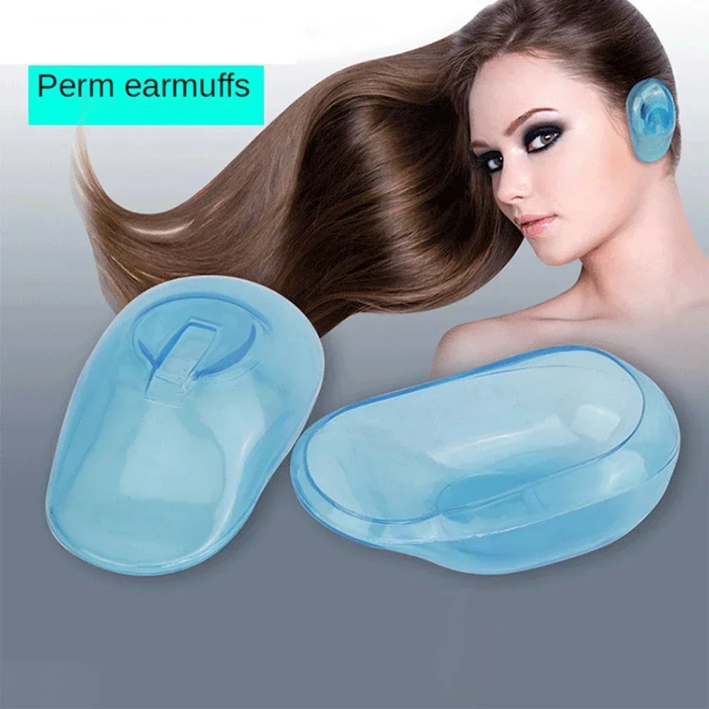 New Reusable Hairdressing Ear Cover Waterproof Ear Protector Hair Dyeing Earmuffs Silicone Bath Barber Coloring Ear Protect Cap