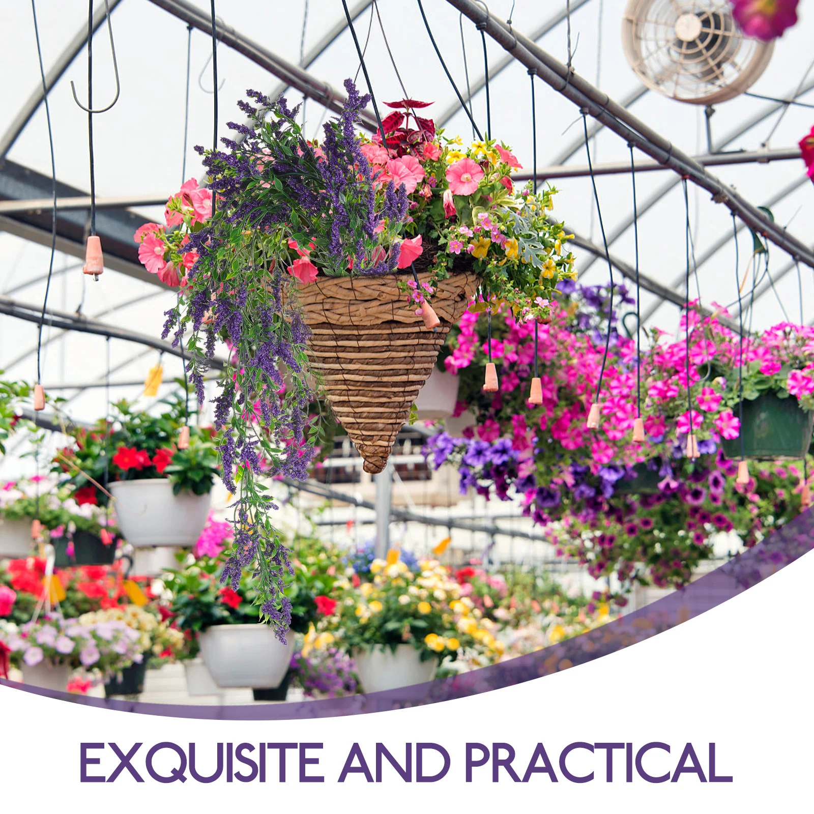 

Simulated Lavender Flower Pendant Hanging Artificial Natural Wall Decor Wedding Flower Pendant Home Decoration Lifelike Flowers