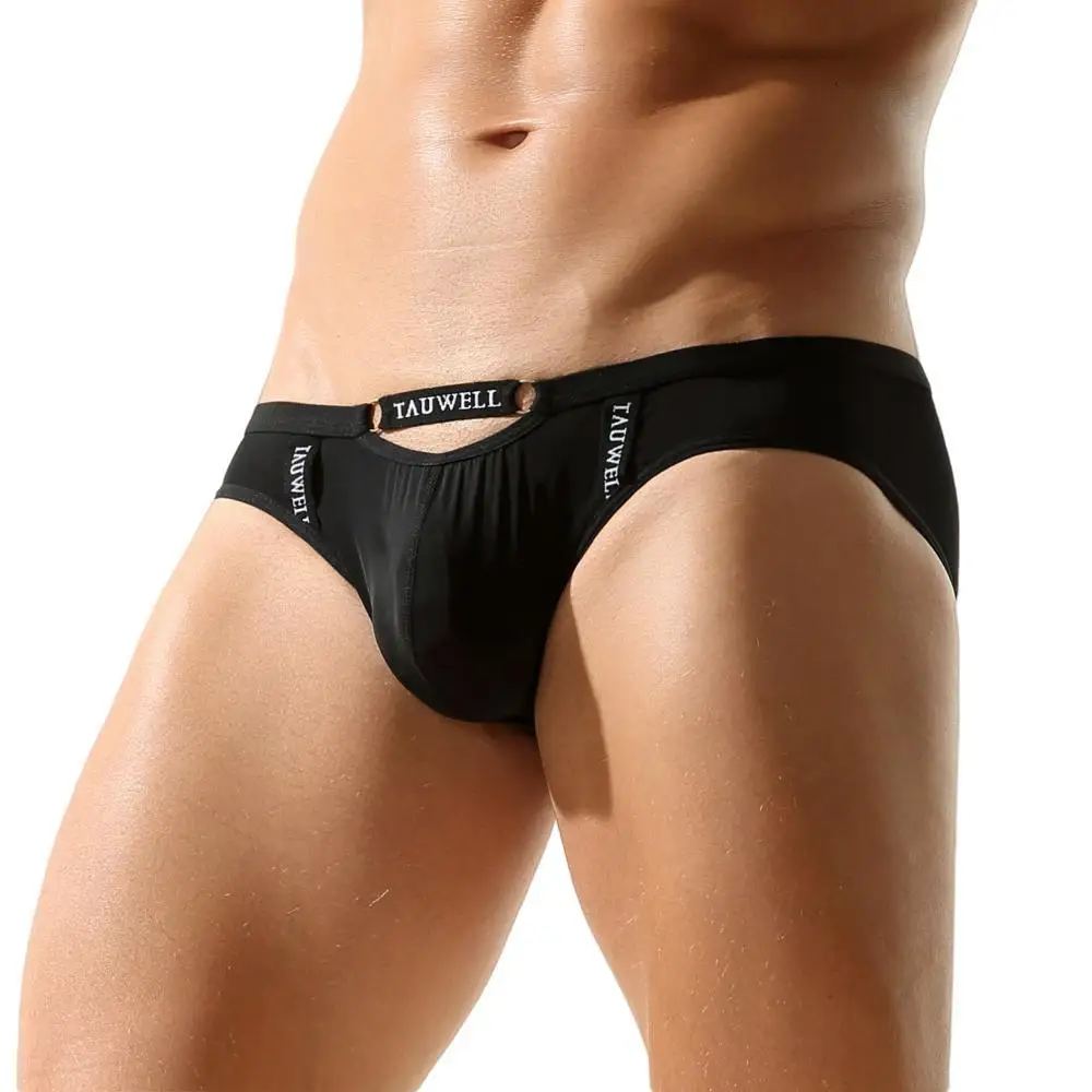 Ropa interior Sexy para hombre, calzoncillos elegantes e innovadores de seda de hielo, bragas masculinas de nailon, Bikini