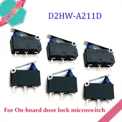 1-10Pcs D2HW-A211D sealed waterproof dust button travel limit micro switch D2HW car door lock G303 3 feet With handle