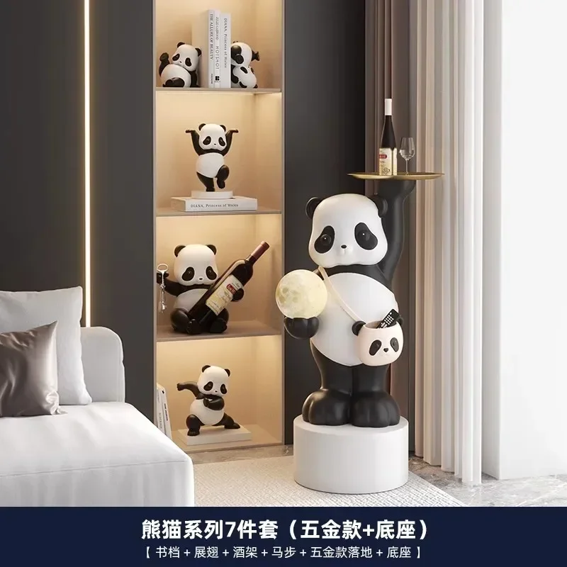 

M3-20 Panda Living Room Large Floor Ornaments TV Cabinet Sofa Side Table Housewarming Gift