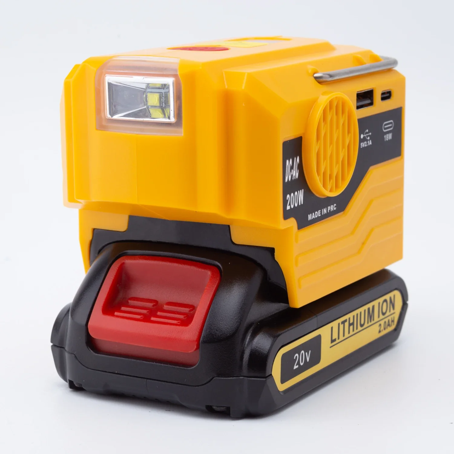 

Used for DeWalt 18v Li-ion Battery 200w Cordless Portable Inverter Sine Wave Power Adapter USB TYPE-CAC110-230v Charger Socket