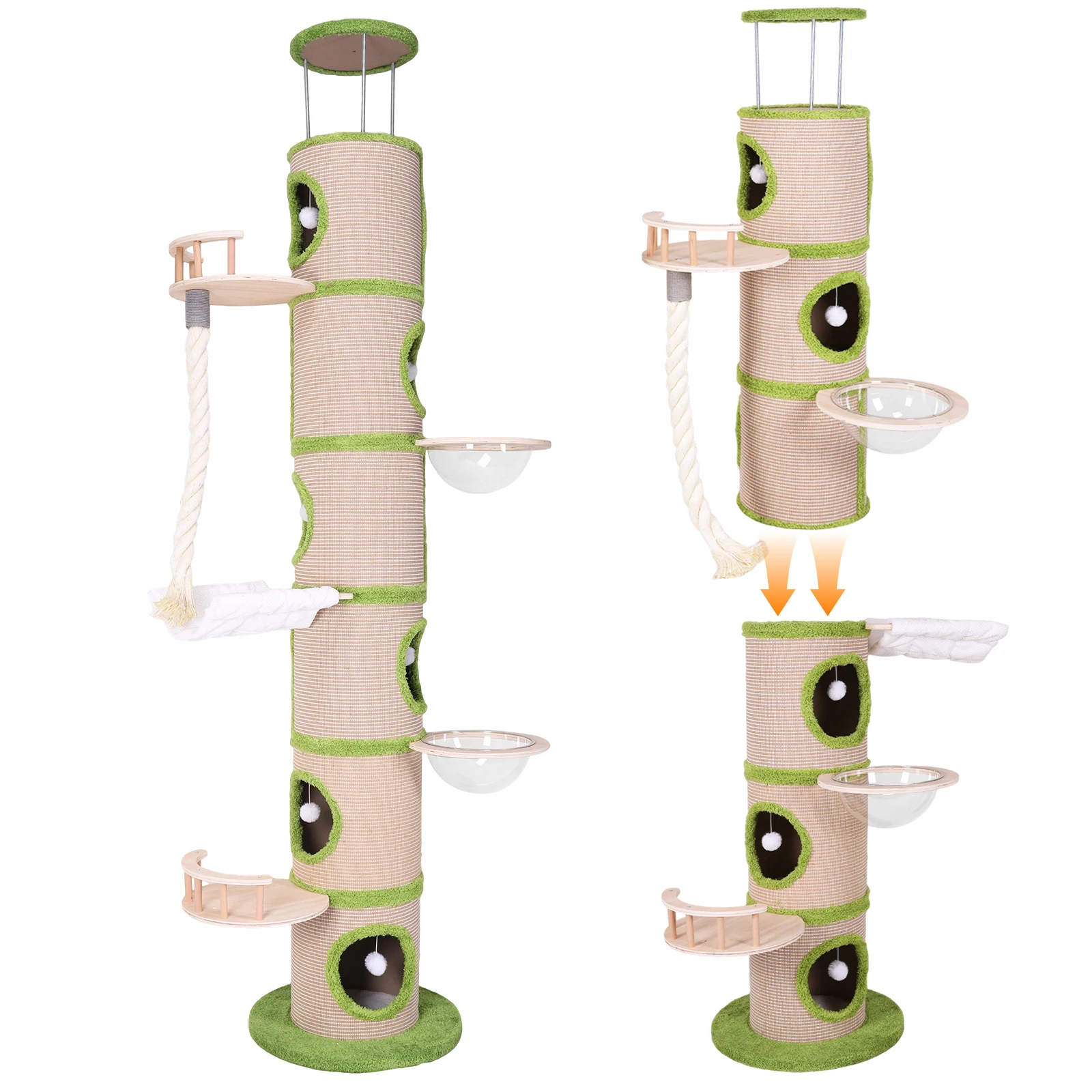 

Forest Large Cat Tree with Sisal Scratching Pad Modern Cat Tower Super Large Cat Tree Tower for Indoor Cats Adults