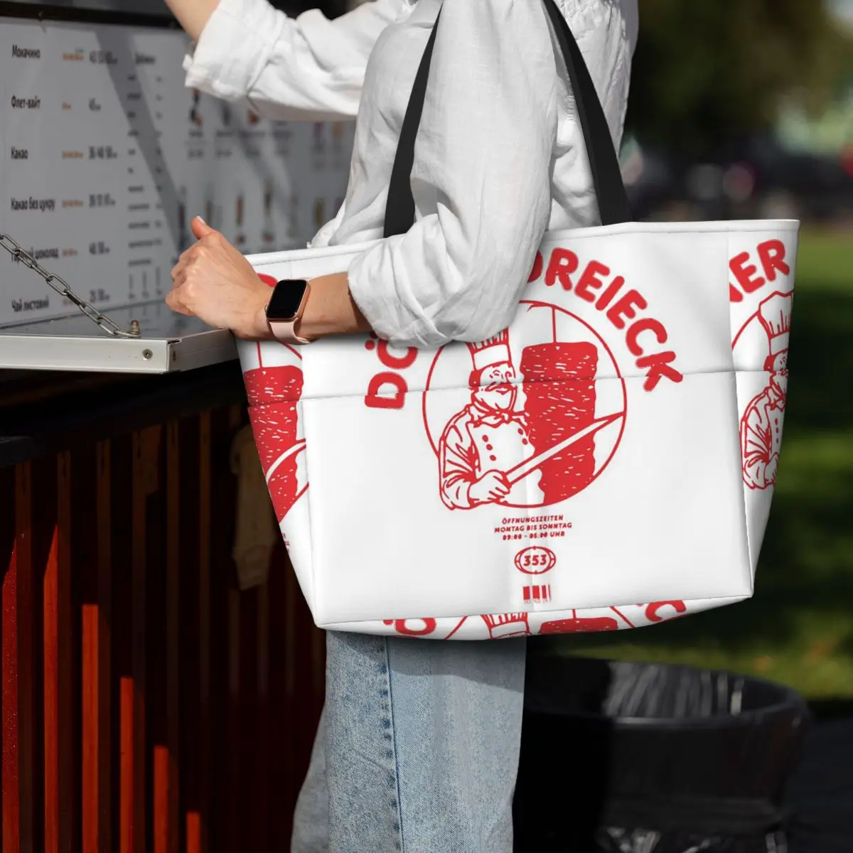Doner Kebab Beach Tote Bag Sport Gym Yoga Duffle Large Tote Bag Women Travel Bag Fitness bag