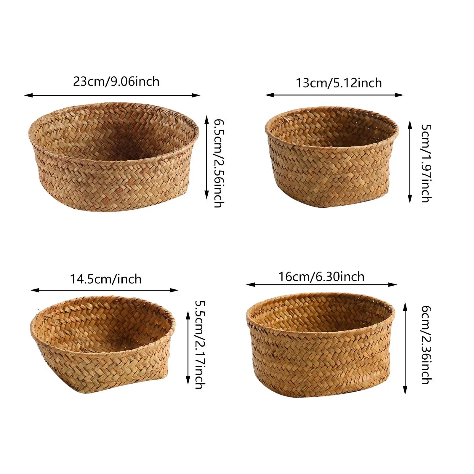 Woven Storage Basket Woven Bread Basket Home Decor Serving Tray Tissue Holder