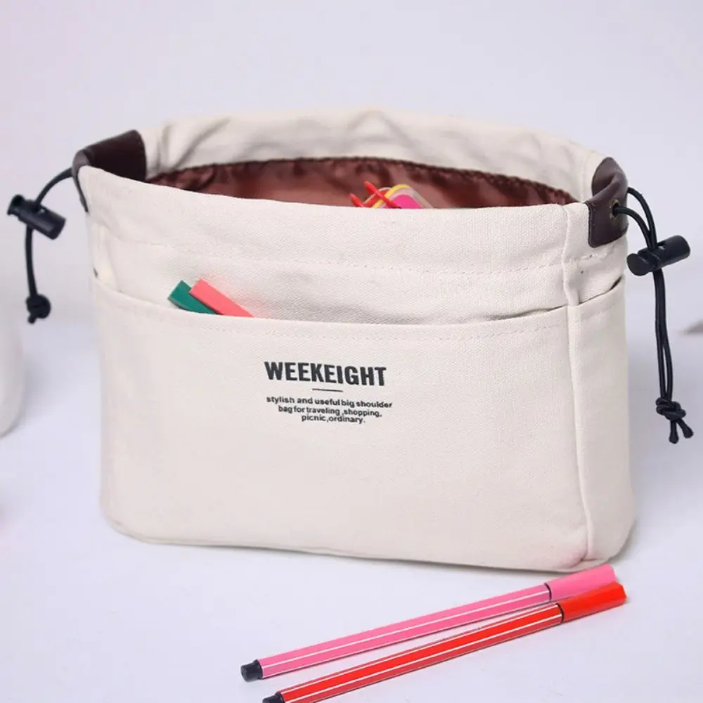 حقيبة التخزين قماش حقيبة التخزين النثرية متعددة الوظائف متعددة جيب حقيبة يد إدراج المحمولة قابل للتعديل ماكياج حمل الحقيبة في الهواء الطلق