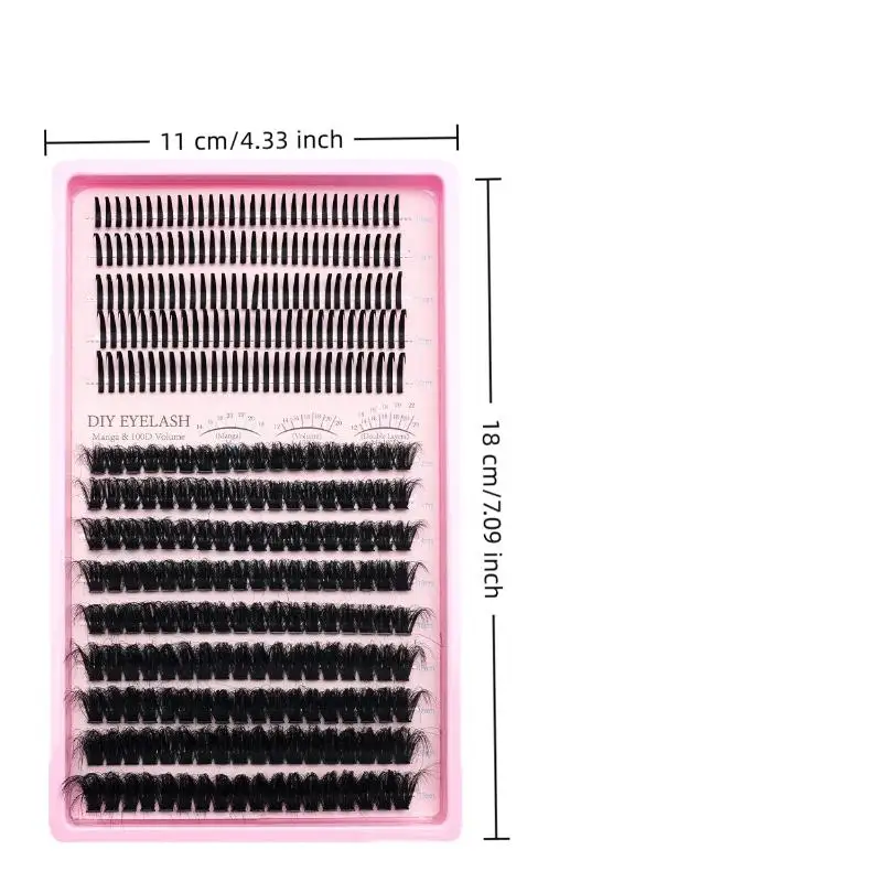 Extensiones de Pestañas de Volumen 10D, Estilo Mink, Wispy y Spiky, Fácil Aplicación DIY para Uso en Salón y en Casa