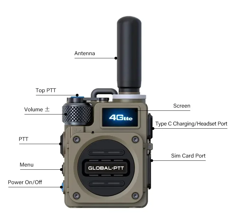 2026 Crony G6 5000km Long Talk Range Walkie Talkie 4G LTE POC Network Radio Sim Card 6800mAh Two Way Radio