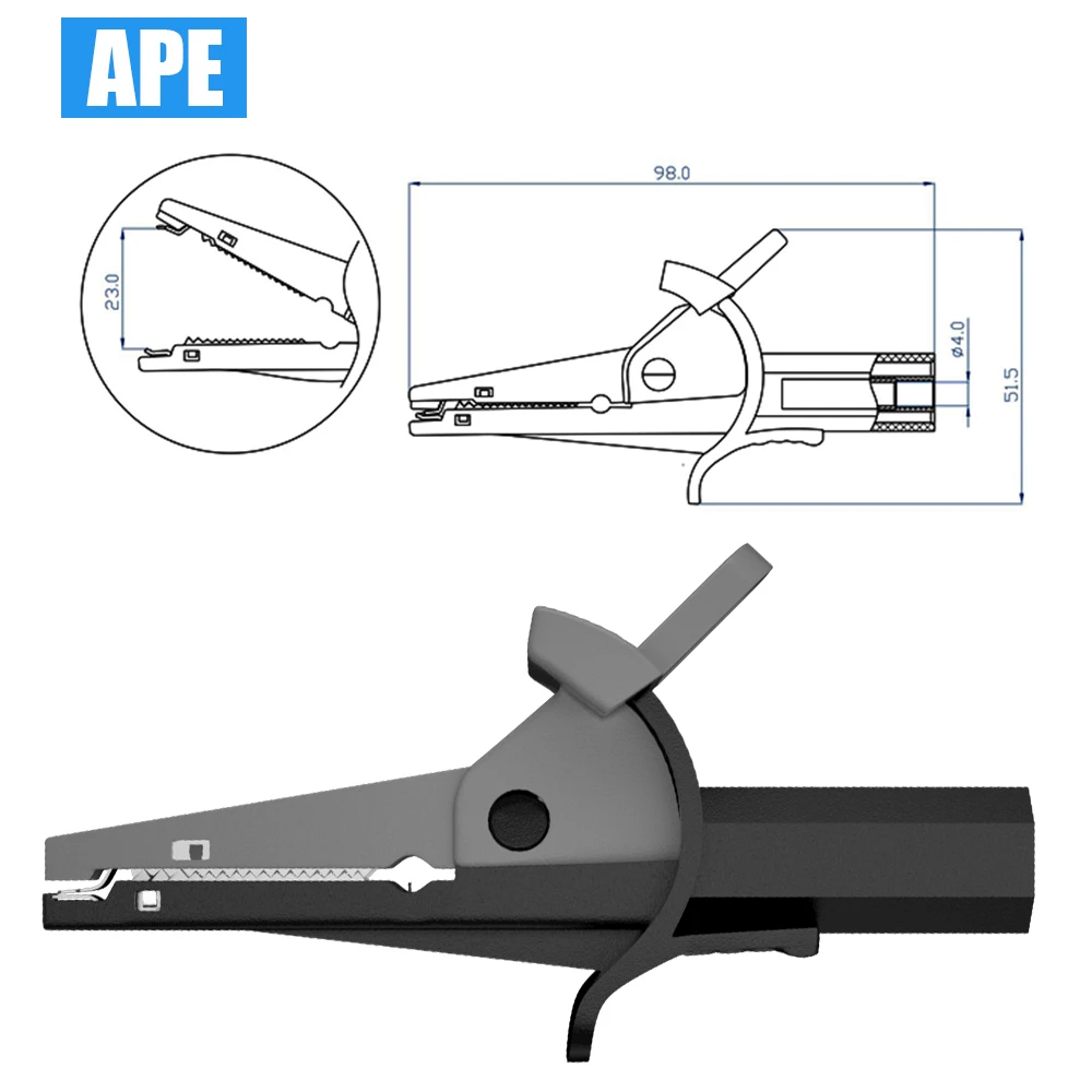 Imagem -05 - Teste Elétrico Digital Leva Kit com Clipes Jacaré Isolamento Fio Piercing Sonda Multímetro 25 Pcs