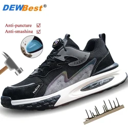 Men's shoes breathable anti-odor four seasons button lightweight anti-smash anti-puncture shock-absorbing work shoes